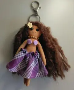 ハワイアンドール ミニフムちゃん キーホルダー パラカスカート シェルブラフラ