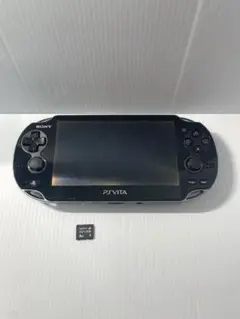【動作品】PSVita PCH-1100 クリスタルブラック(付属品あり)