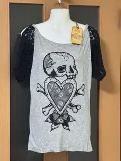 EDHARDY エドハーディ　肩スリット　ロングTシャツ 新品、未使用