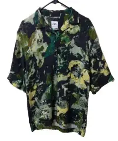 ZARA リラックスフィット 花柄カモフラシャツ サイケデリック 半袖　M