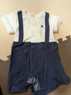 birthday Polo サスペンダー風ロンパース