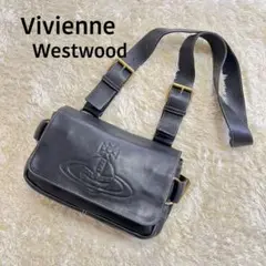 ☆美品☆ヴィヴィアンウエストウッド ショルダーバック 大オーブ オールレザー 黒