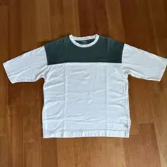 coen 半袖Tシャツ M ホワイト/グリーン