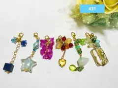 オリジナル天然石チャームセット(˶﻿ ᴗ ᴗ )431