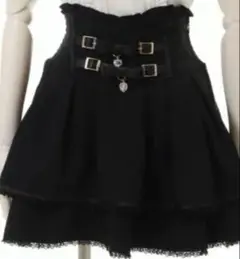 LIZLISA 2連リボンベルト スカパン　ブラック　黒