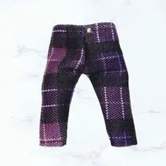 オビツ11 ねんどろいど どーる 服 パンツ チェック パープル