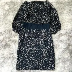 美品✨【MAX&Co.】花柄 バルーンスリーブワンピース L 大きいサイズ 総柄