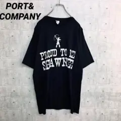 x0183 ポートアンドカンパニー Tシャツ 黒 XL