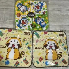 ココス　ラスカル&ドラえもんハンカチセット