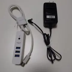 ELECOM エレコム USB3.0 ハブ 4ポート U3H-T410SWH ①