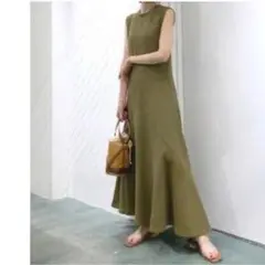 Andemiu アンデミュウ　キリカエノースリーブカットワンピース
