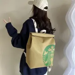 【半額】　台湾スターバックス　冬　 シェルパ リュック　茶色 半額】台湾スターバックス冬 シェルパ リュック茶色