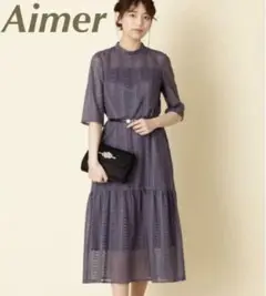 ワンピース お呼ばれ Aimer エメ 結婚式 レース 披露宴