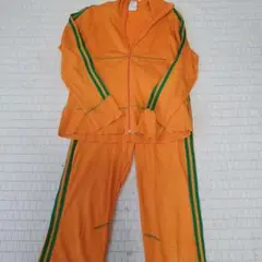 adidas オレンジ ジャージ上下セット 38