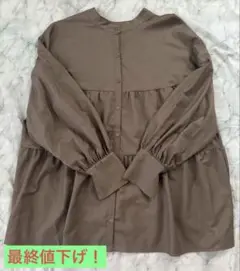 【最終値下げ】tal. by yumi. しまむら ブラウン 長袖シャツ