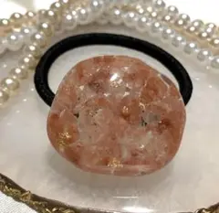レジン ヘアゴム ヒマラヤ岩塩 コロン 大 A11