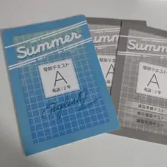 中2英語 夏期テキストA(基礎編)＋テスト集 教育開発出版 未使用品 送料無料！