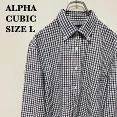 ALPHA CUBIC アルファキュービック チェック柄 長袖シャツ【96】