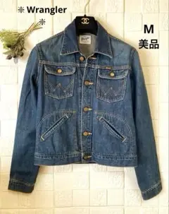 【Wrangler】ラングラー　デニムジャケット インディゴブルー　美品　Ｍ