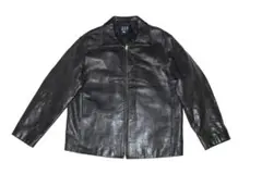 OLD GAP LEATHER JACKET SIZE L BLACK