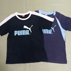 【値下げ】PUMA 男児（160cm）半袖Tシャツ　ブラック•ネイビー2点セット