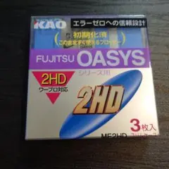Kao FUJITSU OASYS MF2DD フロッピーディスク 3枚入り