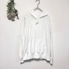 【GU/ジーユー 】綿コットン フード付きパーカー フーディー　前ポケット(L)