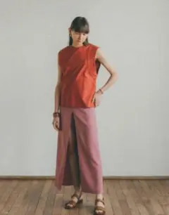 CLANE DEEP SLIT SHORT PANTS LAYER SKIRT