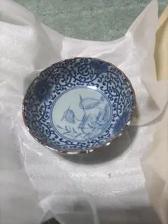 青い鳥の絵柄 陶器皿 5つセット