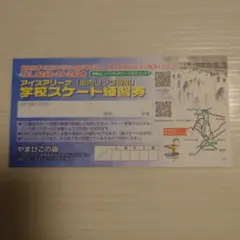 スケート練習券（屋内リンク用）やまびこの森　長野県