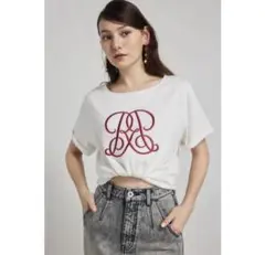 rienda ロゴTシャツ 柄RED