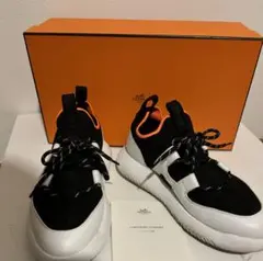 【極上美品】HERMES エルメス デュエル Hロゴ ラバーソールスニーカー