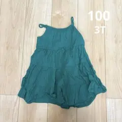 グリーンキャミワンピース 100