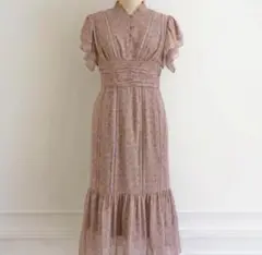 Her lip to Muguet printed Romantic Dress