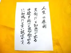 人生の原則 書道作品 B4サイズ