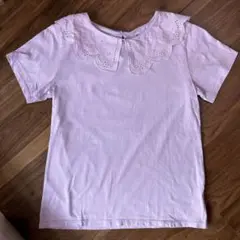 《美品》エイチアンドエム　フリル襟付きTシャツ　140 着用回数5回未満
