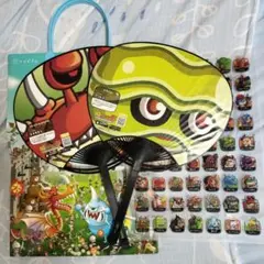 城とドラゴン　袋　うちわ2枚　クリアファイル