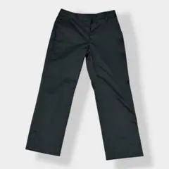エスピエ ７分丈 サイドスリット ストレッチ パンツ ブラック 32 艶あり