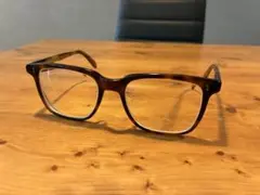 【OLIVER PEOPLES】ブラウン スクエアフレーム メガネ