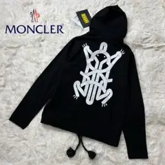 【新品未使用品】MONCLER モンクレール パーカー 背面プリント ブラック