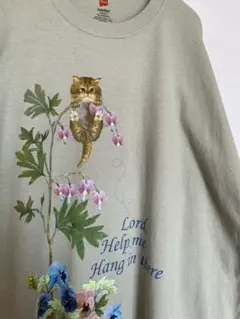 古着 Hanes cat ねこ アニマルTシャツ 動物
