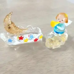 ガラス細工　天使&月セット