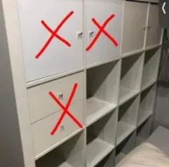 IKEA カラックス　4×4 ホワイト　扉2付き