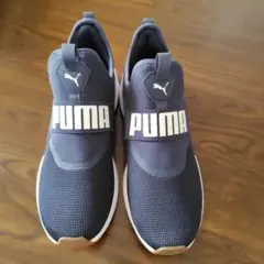 PUMA ネイビー スリッポンスニーカー 12US