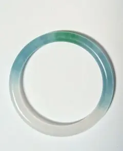 翡翠　バングル　ブルーグリーン