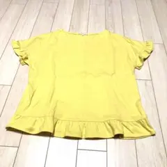 今日だけ価格。ノースオブジェクトのイエローで袖口や裾のフリルが可愛いカットソー