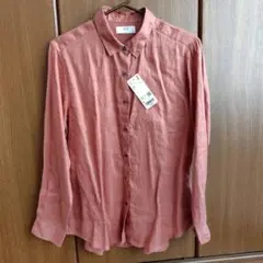 プレミアムリネンシャツ　Ｌ　ブラウン