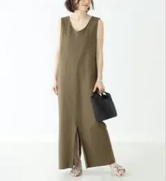 Y003 デミルクスビームス ロングワンピース Fブラウン ノースリーブ