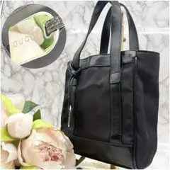 極希少品✨ グッチ GUCCI ミニマムハンドバッグ キャンバス レザー 焦茶色