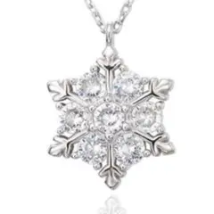 ❤クリスマスの贈り物に❤ネックレス ホワイトゴールド ダイヤモンド 雪